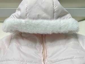 کاپشن کلاهدار نوزادی داخل مخملی  صورتی روشن طرح  ARMIS پاپو papo