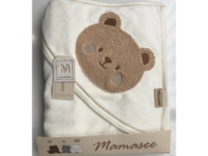حوله کلاهدار نوزادی طرح تدی ماماسی  Mama See