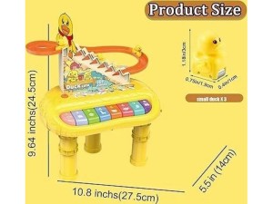 اسباب‌بازی پیانو و سرسره جوجه اردک مدل DUCK CUTE 2in1
