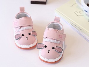 کفش سوتی دخترانه نوزادی رنگ صورتی طرح موش sport baby