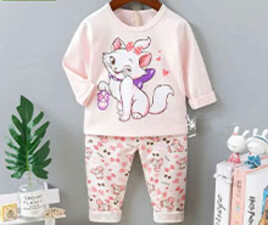 بلوز و شلوار با طرح گربه های اشرافی ku bao