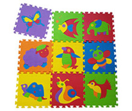 کفپوش پازلی 9 تکه طرح حیوانات