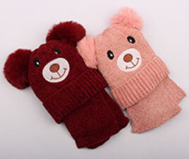 کلاه و شال گردن تو کرک (5-3 سال)