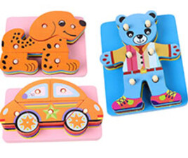 پازل ستونی چند لایه ی چوبی