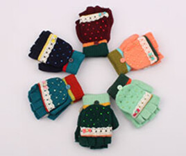 دستکش کلاهک دار بافت (4 سال به بالا)