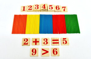جعبه ریاضی چوب خط و اعداد