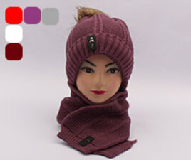 کلاه و شال گردن تو کرک (6-3 سال)