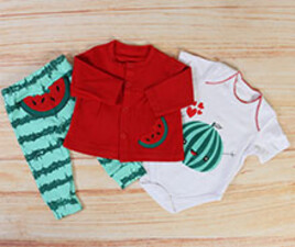 ست 3 تکه طرح هندوانه vach yoon