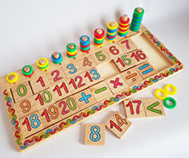 صفحه چوبی عملیات ریاضی با حلقه