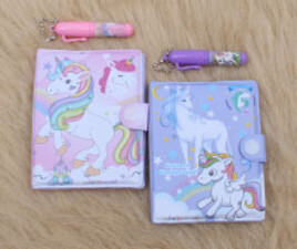 دفترچه یادداشت و خودکار اسب تک شاخ