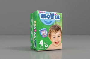 پوشک سایز 4 مولفیکس molfix بسته 12 عددی