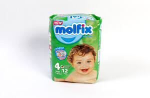 پوشک سایز 4 مولفیکس molfix بسته 12 عددی