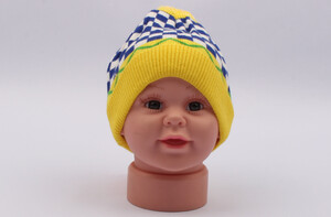 کلاه بافت لبه دوبل نوزادی (دارای رنگبندی)