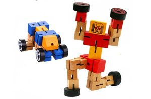 بازی معمایی روبات ترنسفورمر چوبی