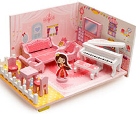 اتاق ساختنی سه بعدی چوبی