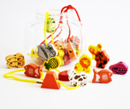 بازی چوبی دوختنی میوه و حیوانات