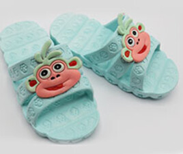 دمپایی بچه گانه کارتونی (سبز آبی)