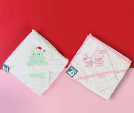 ست حوله کلاهدار و لیف bi baby