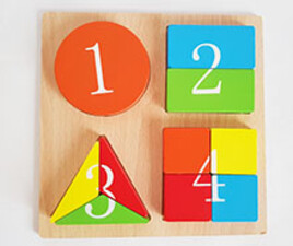 مونته سوری چوبی اعداد و اشکال