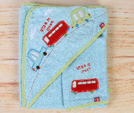 ست حوله کلاهدار و لیف mother care