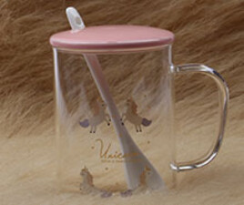 لیوان کریستال اسب تک شاخ