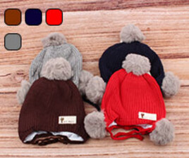 کلاه بافت منگوله دار (2-1 سال)