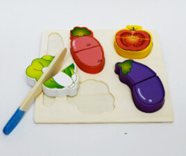 پازل جاگذاری و برش میوه چوبی