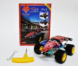 بازی ساختنی فلزی ماشین مسابقه 132 تکه