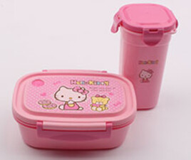 ست ظرف غذا و لیوان کیتی Hello kitty