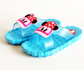 دمپایی بچه گانه عروسکی ( آبی رنگ)