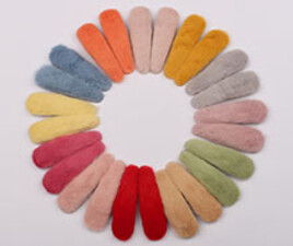 گل سر تق تقی خز دار (سایز بزرگ)