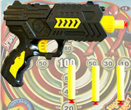 تفنگ با تیرهای ابری ( دارت) همراه با صفحه شلیک