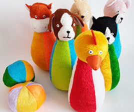 بولینگ حیوانات پارچه ای