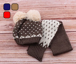 کلاه و شال گردن بافت (5-3 سال)
