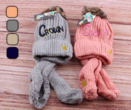 کلاه و شال گردن تو کرک(7-4 سال)