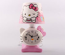 آباژور ساعت دار Hello kitty