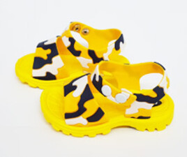 صندل دخترانه ارتشی ( زرد و مشکی)