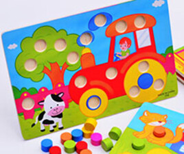 پازل چوبی رنگها