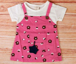 پیراهن طرح پیشبندی sen sen kids