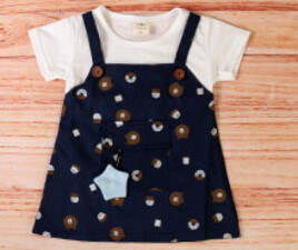 پیراهن طرح پیشبندی sen sen kids