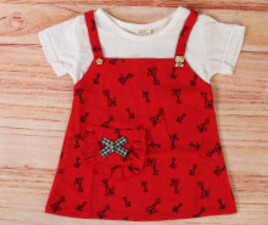 پیراهن طرح پیشبندی sen sen kids