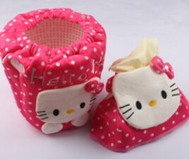 روکش سطل و دستمال Hello kitty