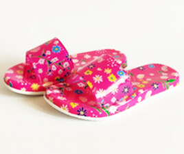 دمپایی شکوفه ای صورتی