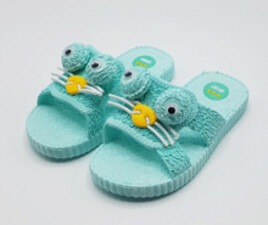 دمپایی بچه گانه طرح پنگول ( فیروزه ای رنگ)