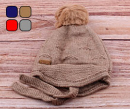 کلاه بافت منگوله دار(24-18 ماه)