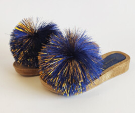 دمپایی توپکی ( سورمه ای اکلیلی)