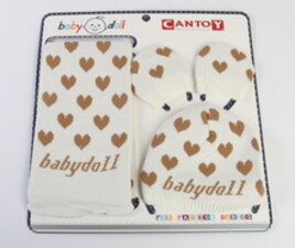 کلاه و دستکش و شال baby doll ترکیه