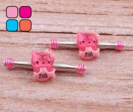 گل سر فنری hello kitty (2 عددی)