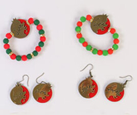 گوشواره و دستبند یلدایی