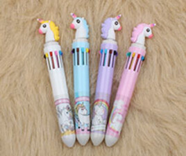 خودکار فشاری 10 رنگ اسب تک شاخ